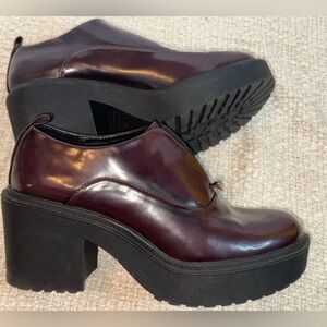 Burgundy Platform Heels 6.5 (Gucci vibes! ) Y2K